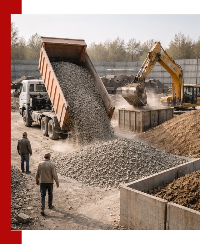 Доставка нерудных материалов с погрузкой и разгрузкой в Черняховске