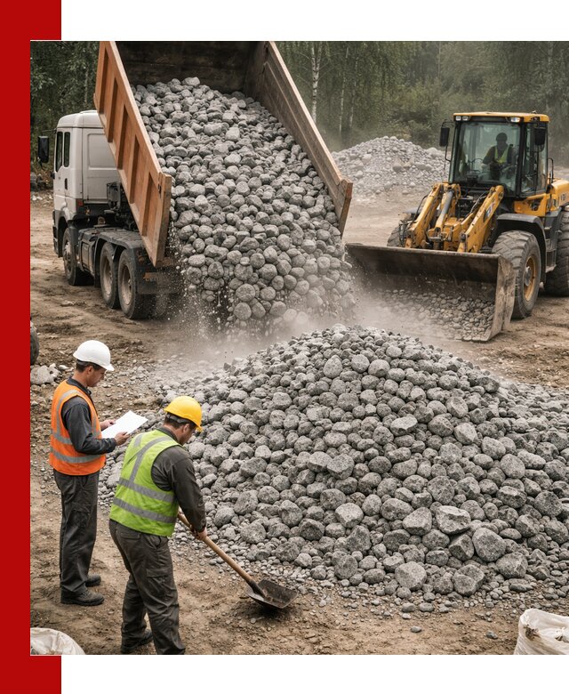 Гранитный щебень фракция 70-150 доставка в Черняховске