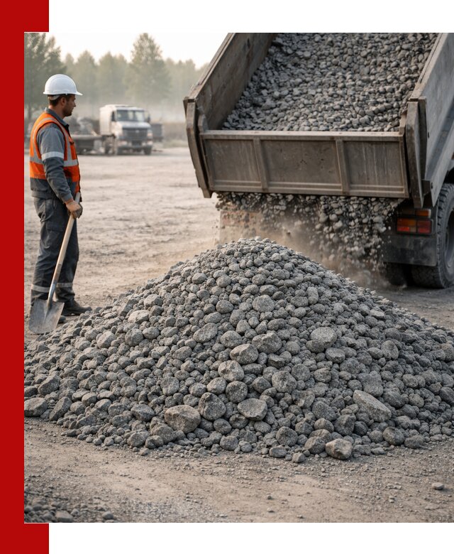 Гранитный щебень фракции 100–201 для строительства в Черняховске