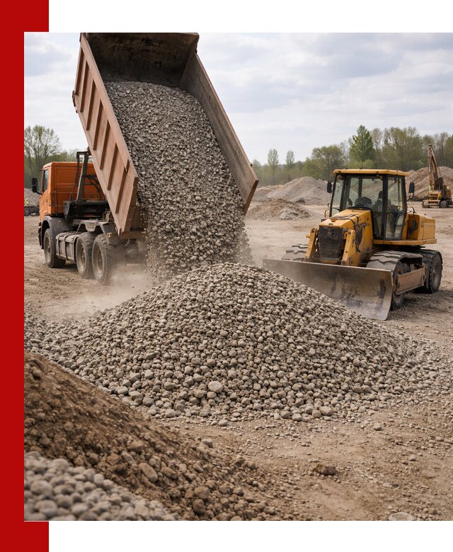 Доставка гравийного щебня фракции 40-70 в Черняховске