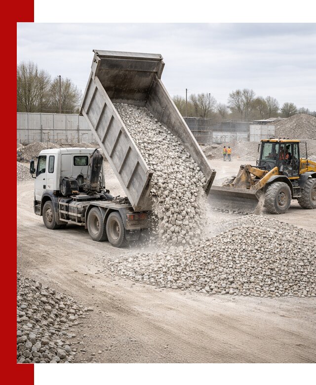 Доставка и продажа известнякового щебня в Черняховске