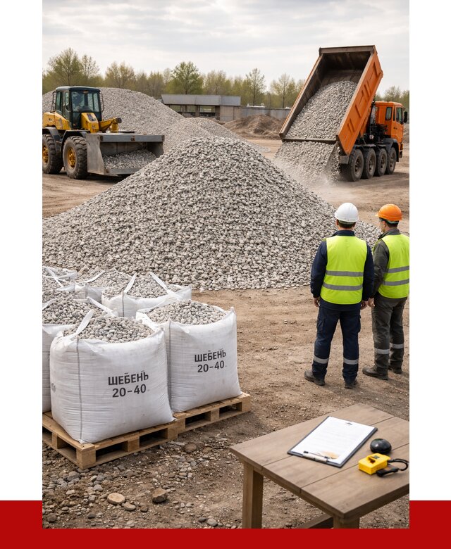 Известняковый щебень 20-40 в Черняховске от 2201 р. ПРОНЕРУДЧрх