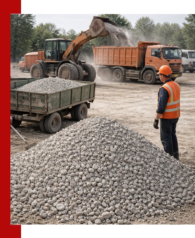 Доставка известнякового щебня фракция 20–40 в Черняховске