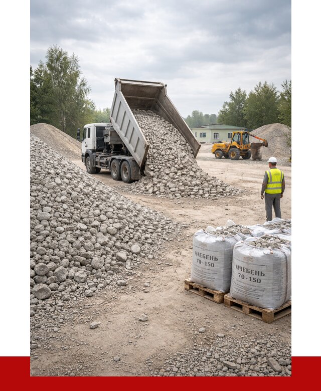 Известняковый щебень фракция 70-150 в Черняховске от 1310 р. | ПРОНЕРУДЧрх
