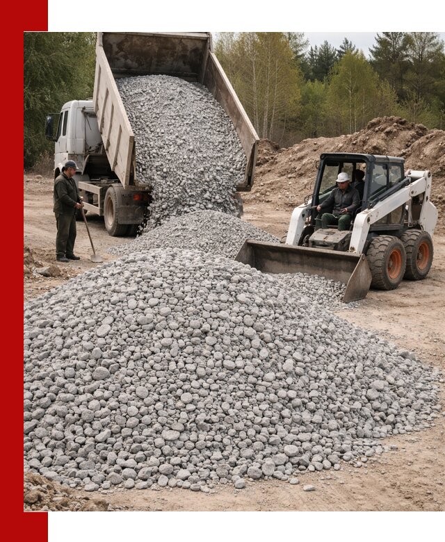 Доставка доломитового щебня в Черняховске напрямую от карьера