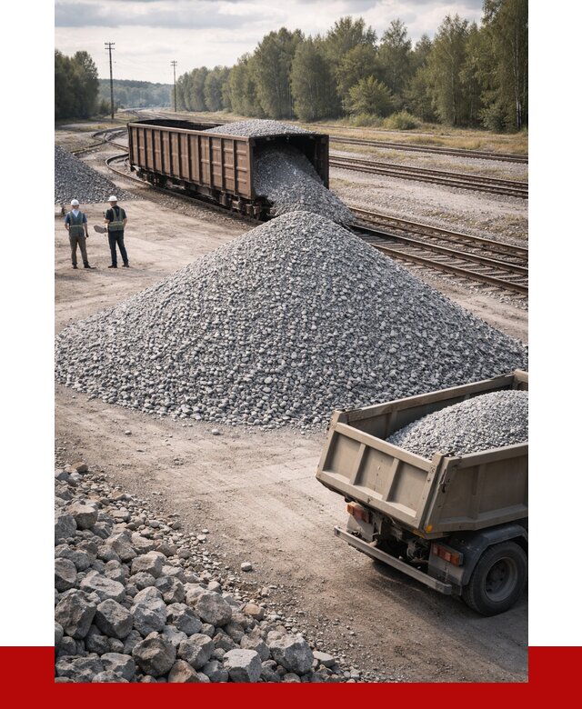 Железнодорожный щебень 20-60 в Черняховске от 1782 р. | ПРОНЕРУДЧрх
