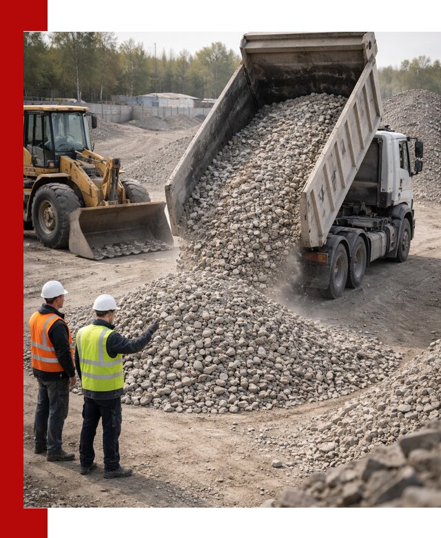 Вторичный щебень фракция 40–70 доставка в Черняховске