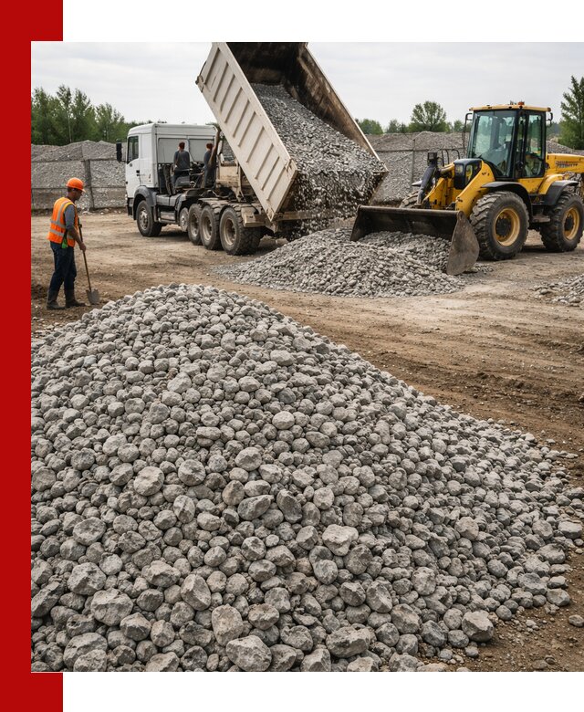 Доставка бетонного щебня фракции 40-70 в Черняховске