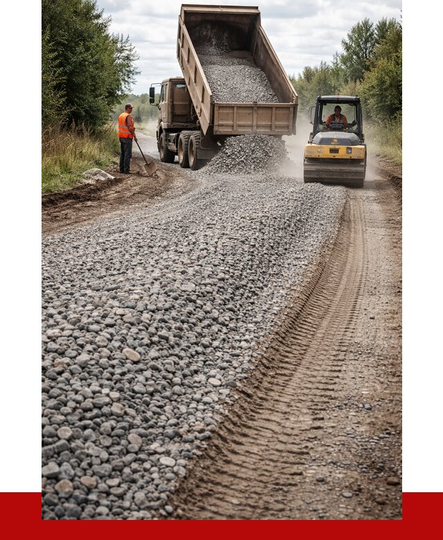 Щебень для отсыпки дороги в Черняховске от 2830 р. ПРОНЕРУДЧрх