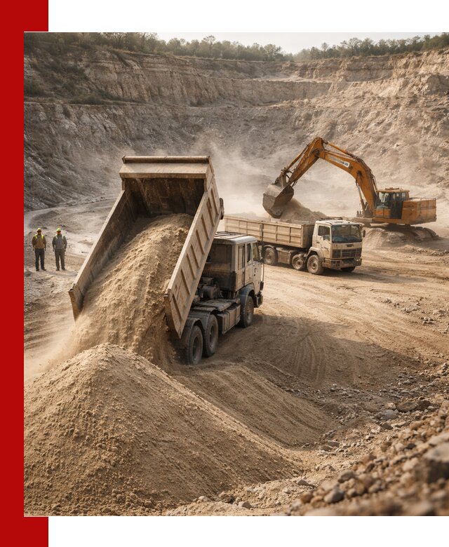 Карьерный песок навалом с доставкой в Черняховске