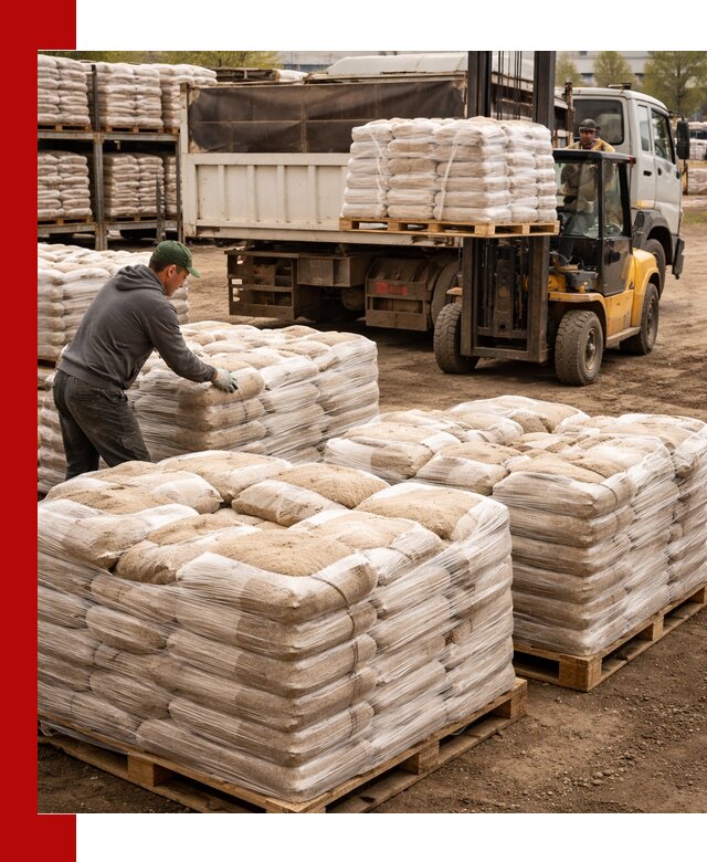 Карьерный песок в мешках с доставкой в Черняховске