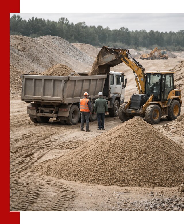 Карьерный среднезернистый песок с доставкой в Черняховске