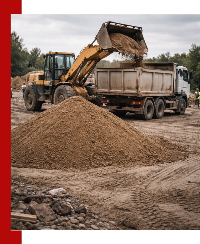 Доставка речного песка навалом в Черняховске быстро и выгодно