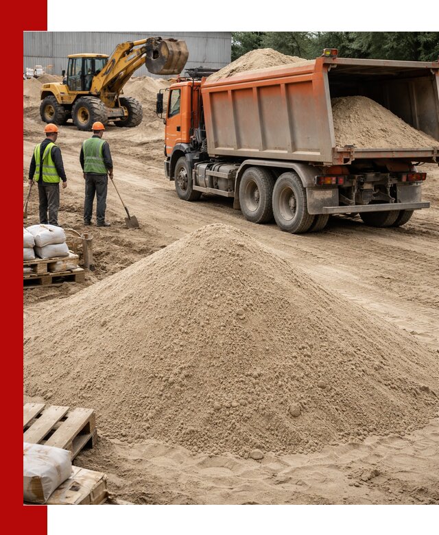 Доставка и продажа мытого речного песка в Черняховске