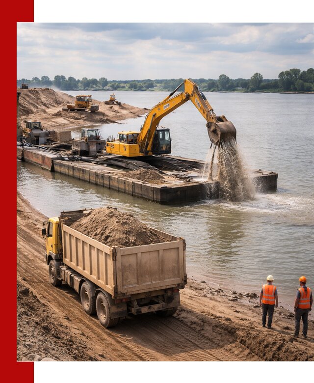 Намывной песок с доставкой в Черняховске оптом и в розницу