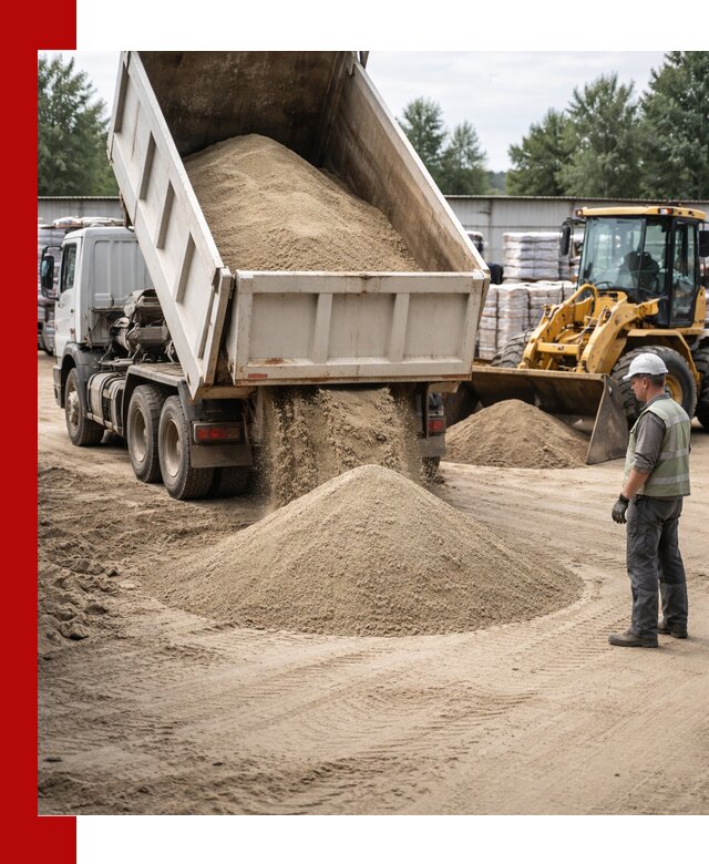 Поставка и доставка песка для бетона в Черняховске