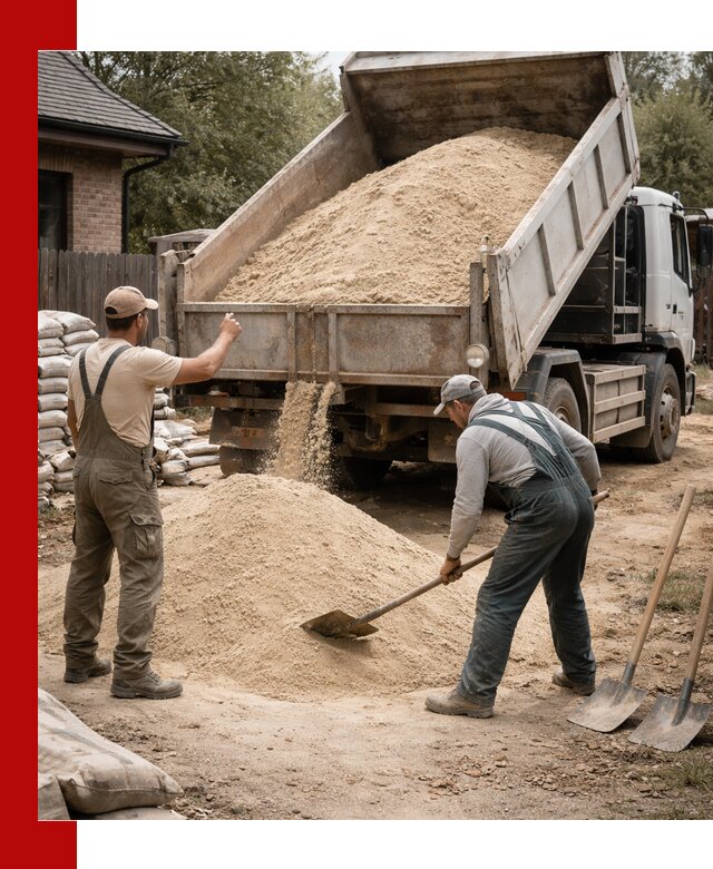 Песок для штукатурки с доставкой в Черняховске качественный и чистый