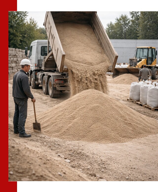 Кварцевый песок фракция 0–3 мм с доставкой в Черняховске