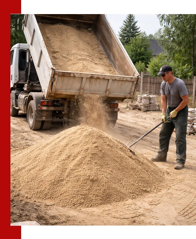 Доставка сухого песка самосвалами в Черняховске