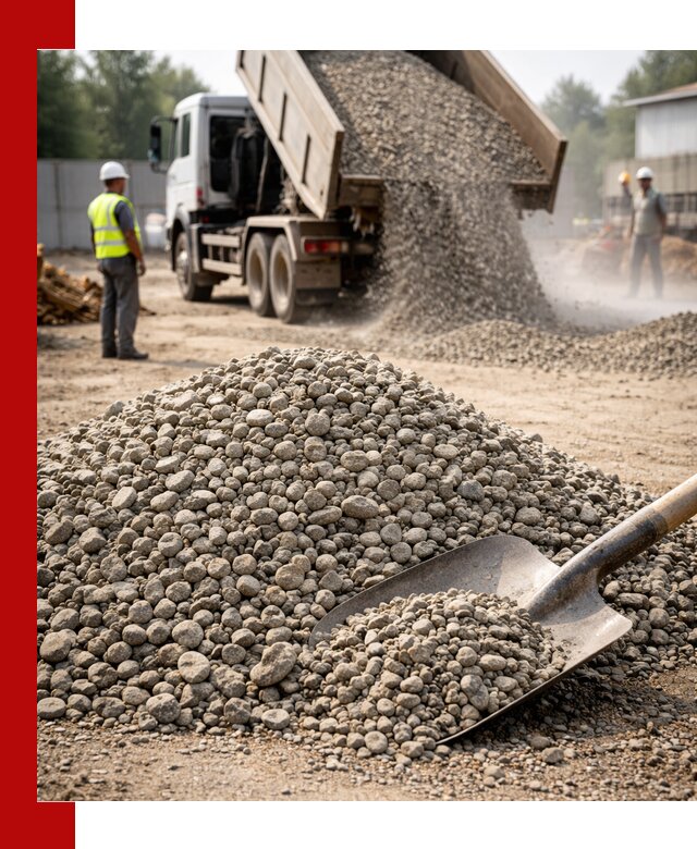 Доставка гравия фракции 20-40 в Черняховске с самосвалами