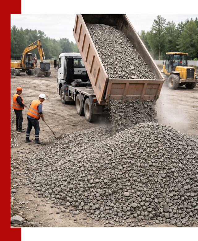 Доставка гравия фракции 40-70 в Черняховске оптом и в розницу