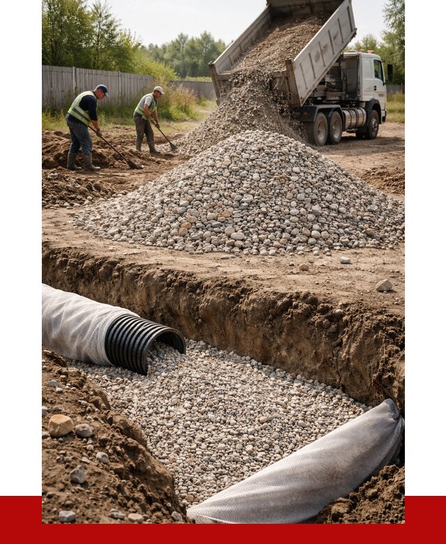 Гравий для дренажа в Черняховске от 2306 р., доставка ПРОНЕРУДЧрх