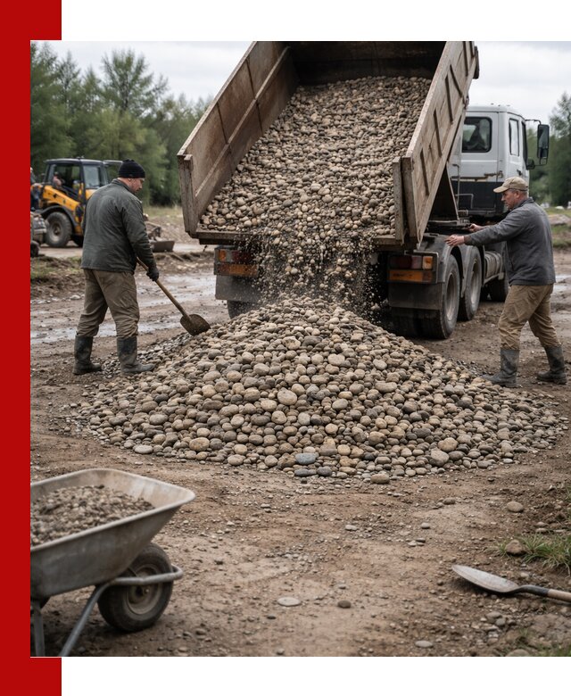 Доставка гальки речной оптом и в розницу в Черняховске