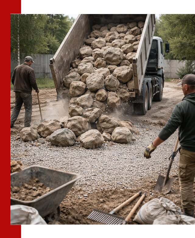 Доставка и укладка булыжника в Черняховске
