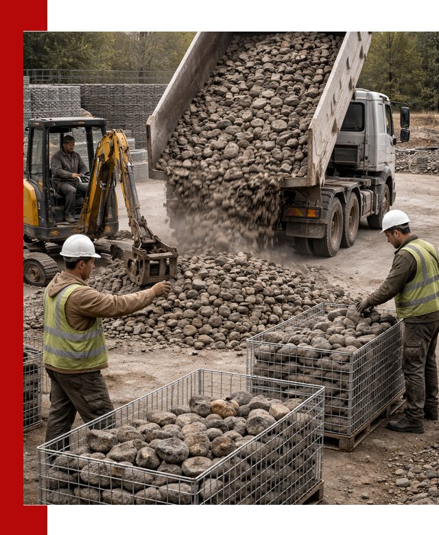 Камень для габионов фракция 100–201 в Черняховске