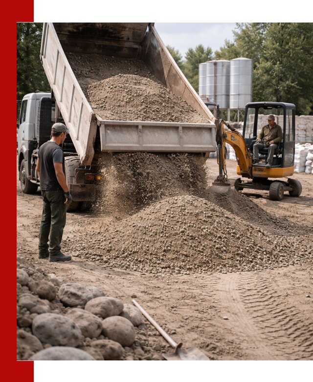 Доставка ПГС С3 в Черняховске самосвалами и миксерами