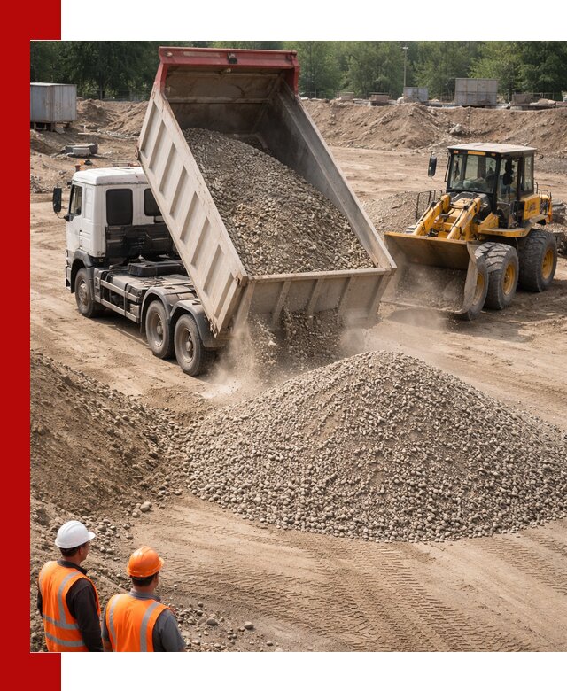 Щебень с песком (ЩГПС С2) с доставкой в Черняховске