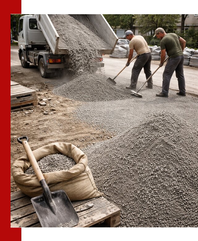 Отсев для тротуарной плитки в Черняховске — доставка и укладка