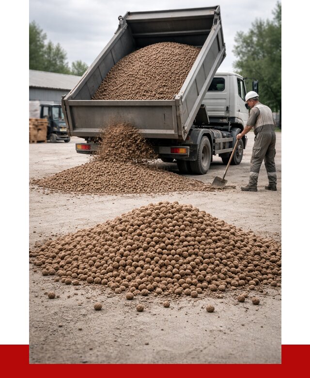 Керамзит с доставкой в Черняховске от 4402 р. за м3 | ПРОНЕРУДЧрх