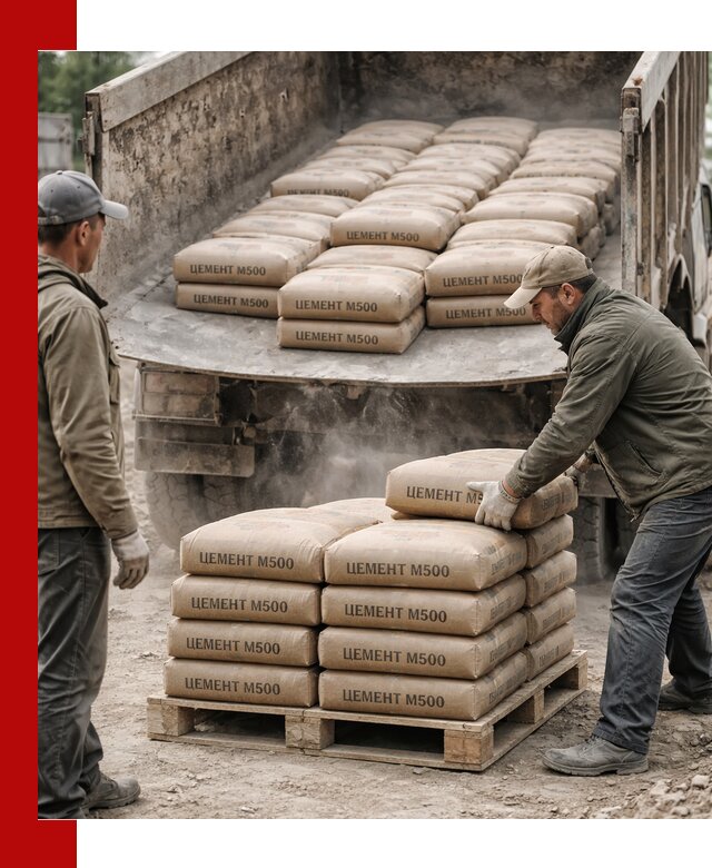Цемент М500 с доставкой самосвалом в Черняховске