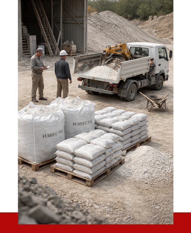 Известь строительная в Черняховске с доставкой от 4402 р. | ПРОНЕРУДЧрх