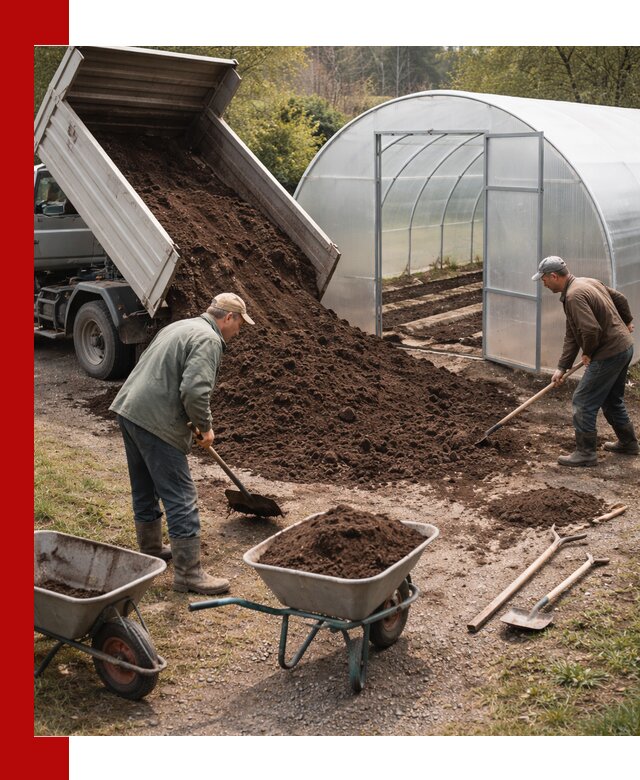 Грунт для теплицы с доставкой в Черняховске — плодородный субстрат под растения