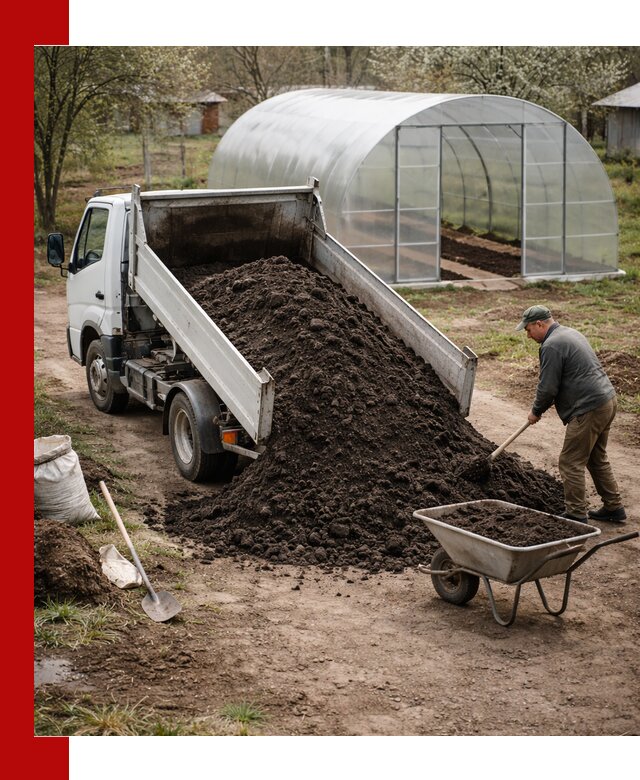 Чернозем для теплицы с доставкой в Черняховске