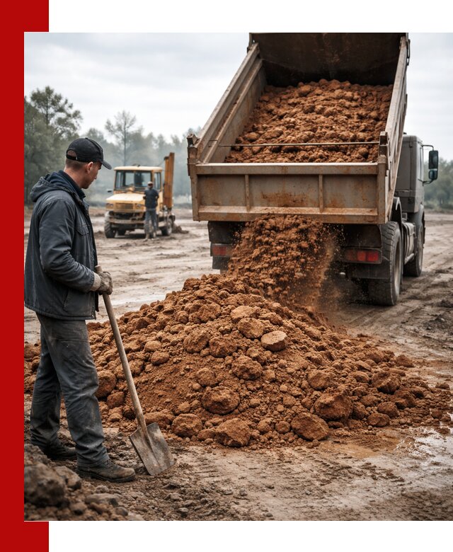 Глина для засыпки в Черняховске с доставкой самосвалами