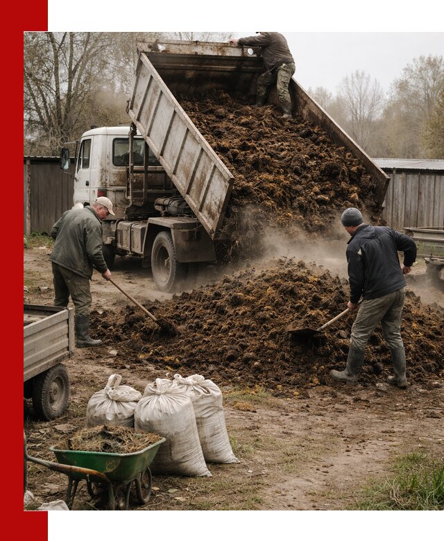 Доставка коровьего навоза самосвалом в Черняховске