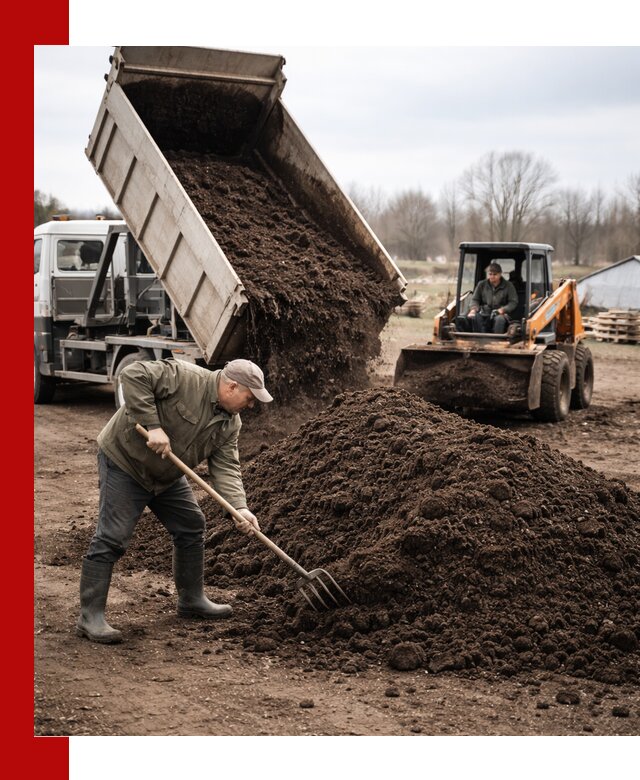 Доставка и продажа перегноя в Черняховске быстро и дешево