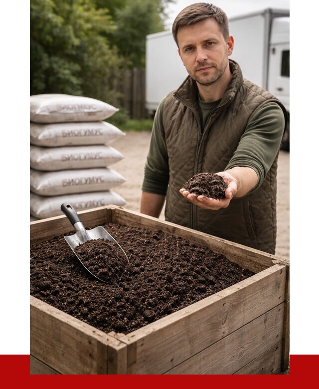 Купить биогумус в Черняховске с доставкой от 8908 р. за куб | ПРОНЕРУДЧрх