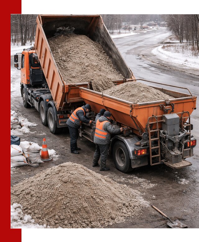 Поставка и вывоз пескосоля в Черняховске оптом и в розницу