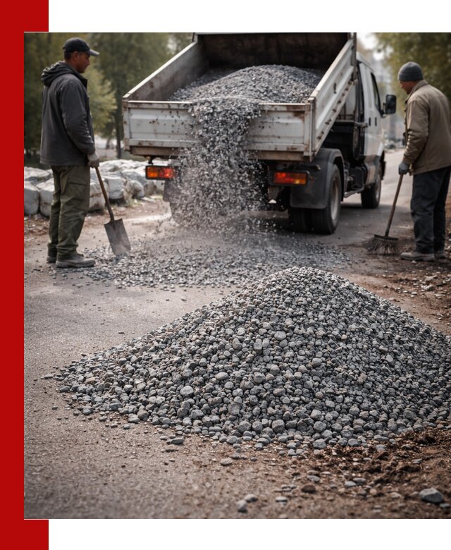 Гранитная крошка для посыпки дорог и тротуаров в Черняховске