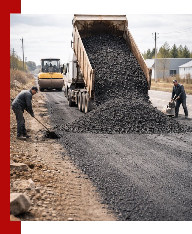 Асфальтовая крошка для дорог в Черняховске — поставка и доставка