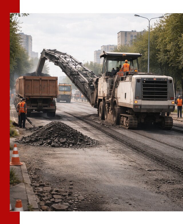 Фрезерованный асфальт в Черняховске — удаление и вывоз старого покрытия