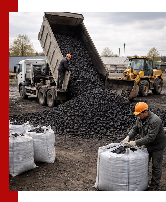 Доставка каменного угля в Черняховске оптом и в розницу