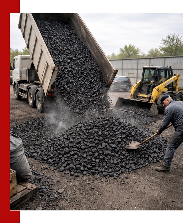 Доставка угля орех в Черняховске оптом и в розницу