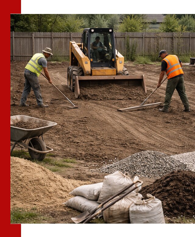 Выравнивание участка под строительство и благоустройство в Черняховске
